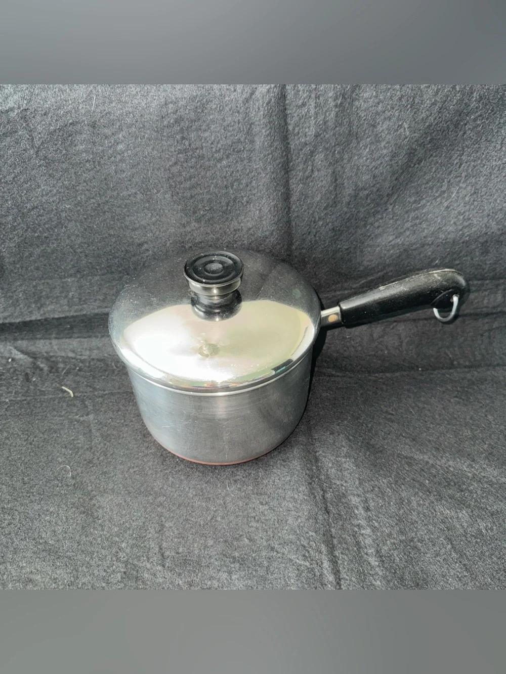 Vintage Revere Ware 2 Quart Copper Clad Bottom Saucepan w/ Lid Clinton, IL USA